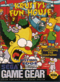 Krusty's Fun House PAL Sega Game Gear PAL box art